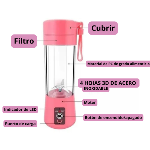 Termo Licuadora Portatil Recarregable